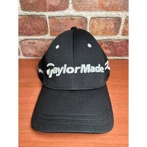 TaylorMade R1 Lethal Golf  Hat Mens L/XL Black fitted Adidas AFlex Hat